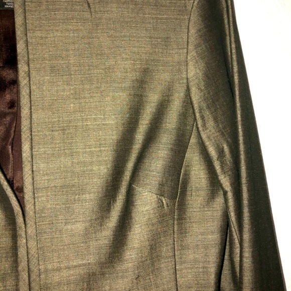 Kenneth Cole‎ bronze metallic silk shantung look slim fit modern blazer Size 2 - Picture 6 of 16
